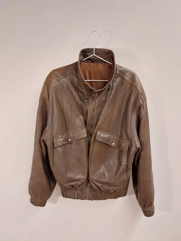 Chaqueta de piel suave marrón - Imagen 2