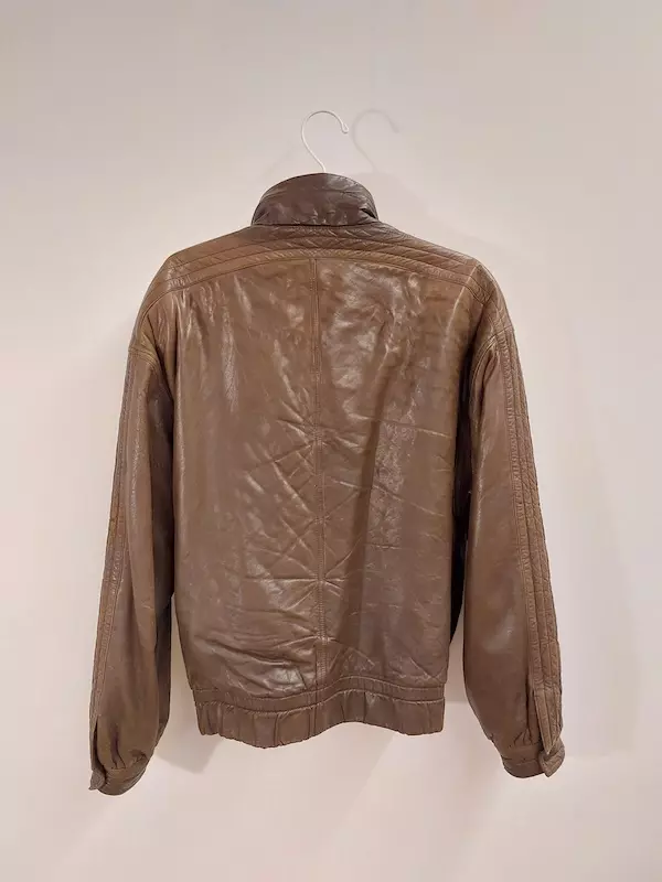 Chaqueta de piel suave marrón - Imagen 3