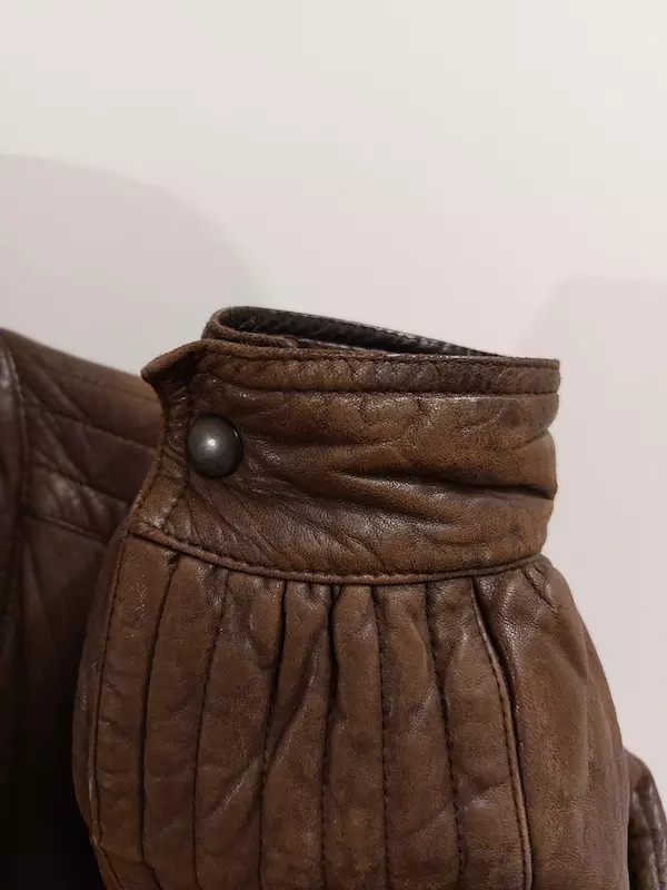 Chaqueta de piel suave marrón - Imagen 5